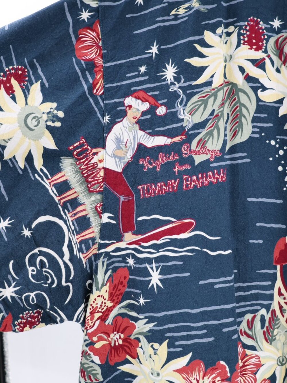 Vintage Tommy Bahama hawaiian Shirt Men's 2XL Happy holidays chistmas greetings - Picture 2 of 11